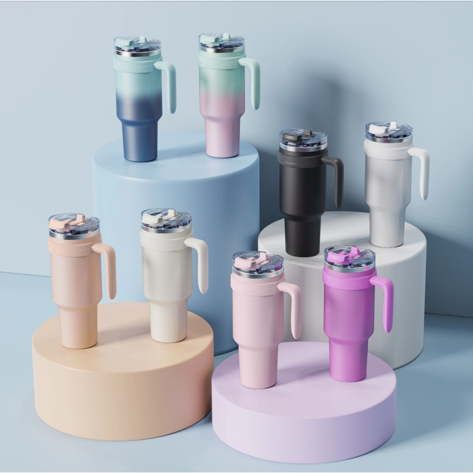 stainless steel tumbler with straw